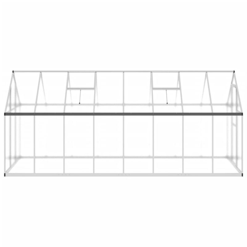 Casa si Gradina - Gradinarit si plante - Sere si solarii - Sere cu cadru de baza, argintiu, 445x169x195 cm, aluminiu - Infinity.ro