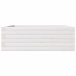 Casa si Gradina - Gradinarit si plante - Plante si ghivece - Ghivece si suporturi - Jardiniera de gradina, alb, 70x70x23 cm, lemn masiv de pin - Infinity.ro