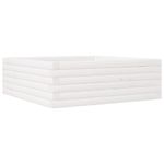 Casa si Gradina - Gradinarit si plante - Plante si ghivece - Ghivece si suporturi - Jardiniera de gradina, alb, 70x70x23 cm, lemn masiv de pin - Infinity.ro