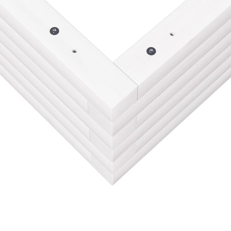 Casa si Gradina - Gradinarit si plante - Plante si ghivece - Ghivece si suporturi - Jardiniera de gradina, alb, 70x70x23 cm, lemn masiv de pin - Infinity.ro