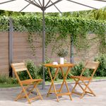 Casa si Gradina - Gradina si terasa - Mobilier exterior - Seturi mobila gradina - Set mobilier bistro, 3 piese, bej, polipropilena si lemn masiv - Infinity.ro
