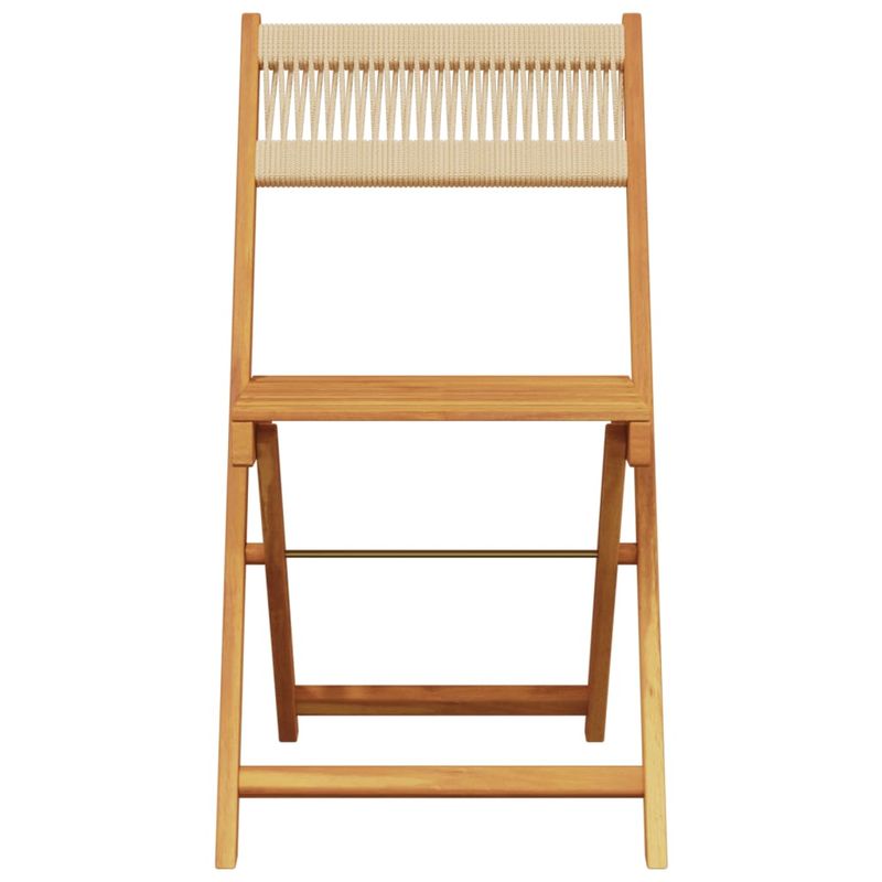 Casa si Gradina - Gradina si terasa - Mobilier exterior - Seturi mobila gradina - Set mobilier bistro, 3 piese, bej, polipropilena si lemn masiv - Infinity.ro
