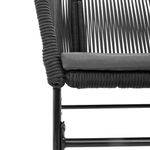 Casa si Gradina - Gradina si terasa - Mobilier exterior - Scaune si sezlonguri gradina - Scaune de gradina cu perne, 2 buc., negru, poliratan - Infinity.ro