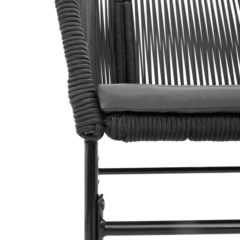 Casa si Gradina - Gradina si terasa - Mobilier exterior - Scaune si sezlonguri gradina - Scaune de gradina cu perne, 2 buc., negru, poliratan - Infinity.ro