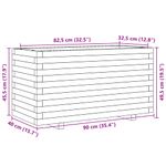 Casa si Gradina - Gradinarit si plante - Plante si ghivece - Ghivece si suporturi - Jardiniera de gradina, alb, 90x40x49,5 cm, lemn masiv de pin - Infinity.ro