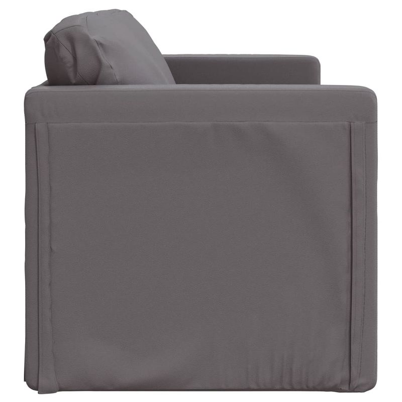 Casa si Gradina - Mobilier - Canapele si coltare - Canapele - Canapea extensibila 2 in 1, gri, 112x174x55 cm, piele ecologica - Infinity.ro