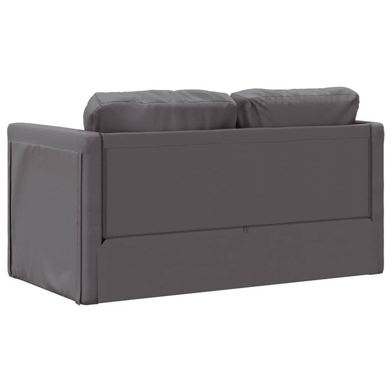 Casa si Gradina - Mobilier - Canapele si coltare - Canapele - Canapea extensibila 2 in 1, gri, 112x174x55 cm, piele ecologica - Infinity.ro