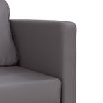 Casa si Gradina - Mobilier - Canapele si coltare - Canapele - Canapea extensibila 2 in 1, gri, 112x174x55 cm, piele ecologica - Infinity.ro