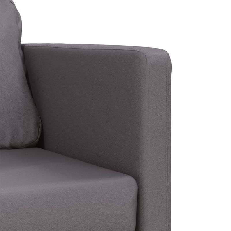Casa si Gradina - Mobilier - Canapele si coltare - Canapele - Canapea extensibila 2 in 1, gri, 112x174x55 cm, piele ecologica - Infinity.ro