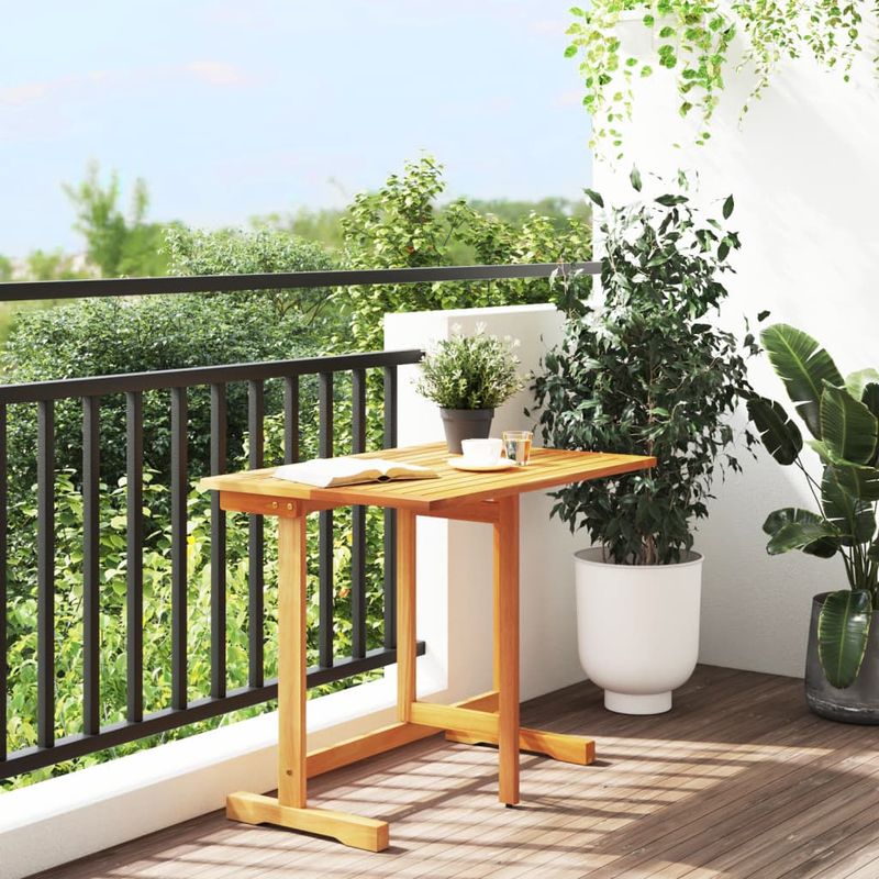 Casa si Gradina - Gradina si terasa - Mobilier exterior - Mese gradina - Masa de balcon pliabila, 90x60x72 cm, lemn masiv de acacia, formă dreptunghiular - Infinity.ro