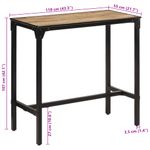 Sport si Outdoor - Camping - Mobilier pentru camping - Mese camping - Masa de bar, 110x55x107 cm, lemn masiv de mango nefinisat - Infinity.ro