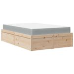 Casa si Gradina - Mobilier - Paturi si accesorii - Paturi - Pat cu saltea, 140x190 cm, lemn masiv pin - Infinity.ro
