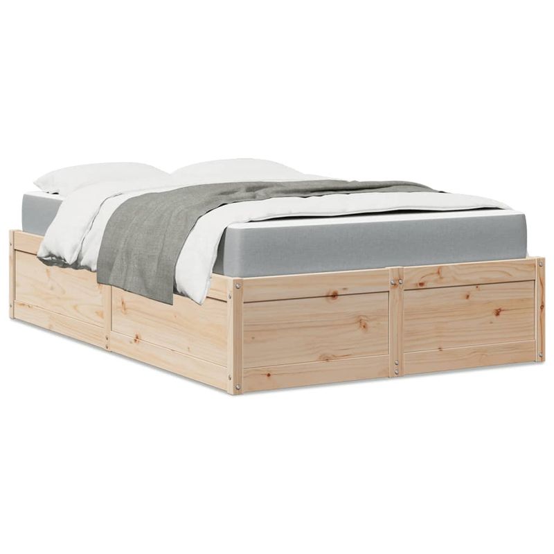 Casa si Gradina - Mobilier - Paturi si accesorii - Paturi - Pat cu saltea, 140x190 cm, lemn masiv pin - Infinity.ro