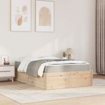 Casa si Gradina - Mobilier - Paturi si accesorii - Paturi - Pat cu saltea, 140x190 cm, lemn masiv pin - Infinity.ro