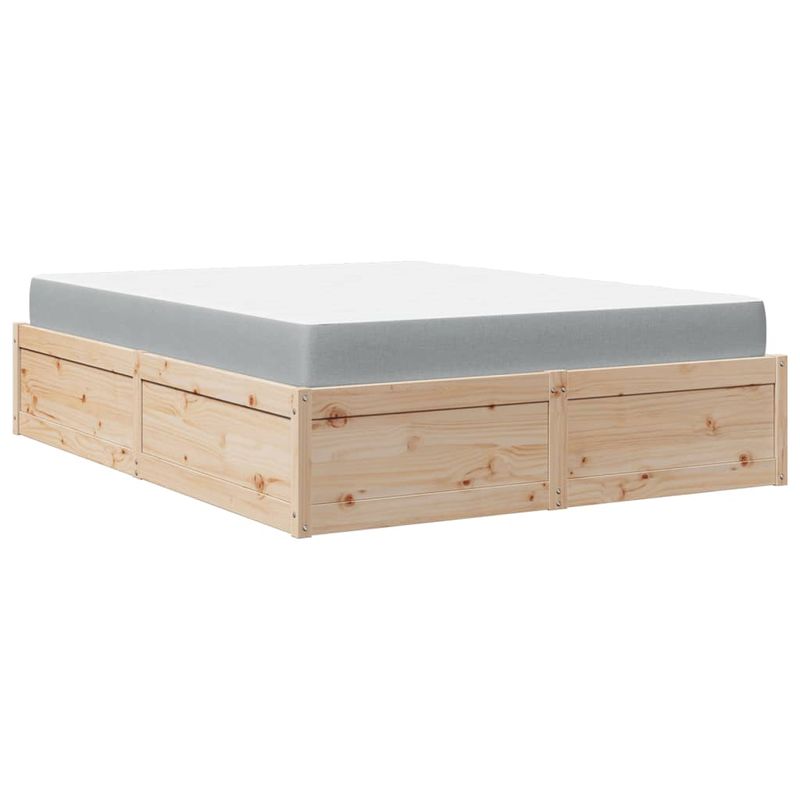 Casa si Gradina - Mobilier - Paturi si accesorii - Paturi - Pat cu saltea, 140x190 cm, lemn masiv pin - Infinity.ro