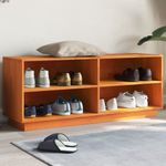 Casa si Gradina - Mobilier - Organizare si depozitare - Organizator incaltaminte - Pantofar, maro ceruit, 110x34x45 cm, lemn masiv de pin - Infinity.ro