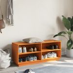 Casa si Gradina - Mobilier - Organizare si depozitare - Organizator incaltaminte - Pantofar, maro ceruit, 110x34x45 cm, lemn masiv de pin - Infinity.ro
