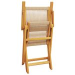Casa si Gradina - Gradina si terasa - Mobilier exterior - Seturi mobila gradina - Set mobilier bistro, 3 piese, bej, polipropilena si lemn masiv - Infinity.ro