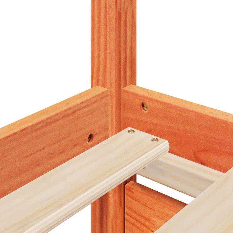 Casa si Gradina - Mobilier - Paturi si accesorii - Paturi - Pat cu sertare saltea, maro ceruit, 140x190 cm, lemn masiv pin - Infinity.ro