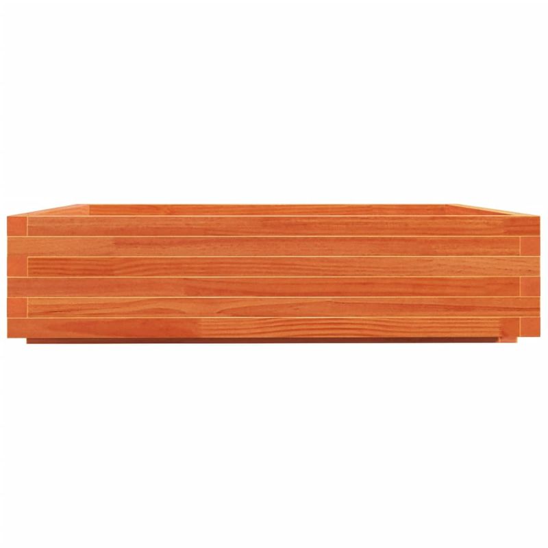 Casa si Gradina - Gradinarit si plante - Plante si ghivece - Ghivece si suporturi - Jardiniera gradina, maro ceruit, 100x100x26,5cm, lemn masiv pin - Infinity.ro