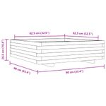 Casa si Gradina - Gradinarit si plante - Plante si ghivece - Ghivece si suporturi - Jardiniera de gradina, 90x90x26,5 cm, lemn de pin impregnat - Infinity.ro