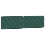 Casa si Gradina - Mobilier - Paturi si accesorii - Paturi - Pat cu saltea, verde inchis, 200x200 cm, catifea - Infinity.ro
