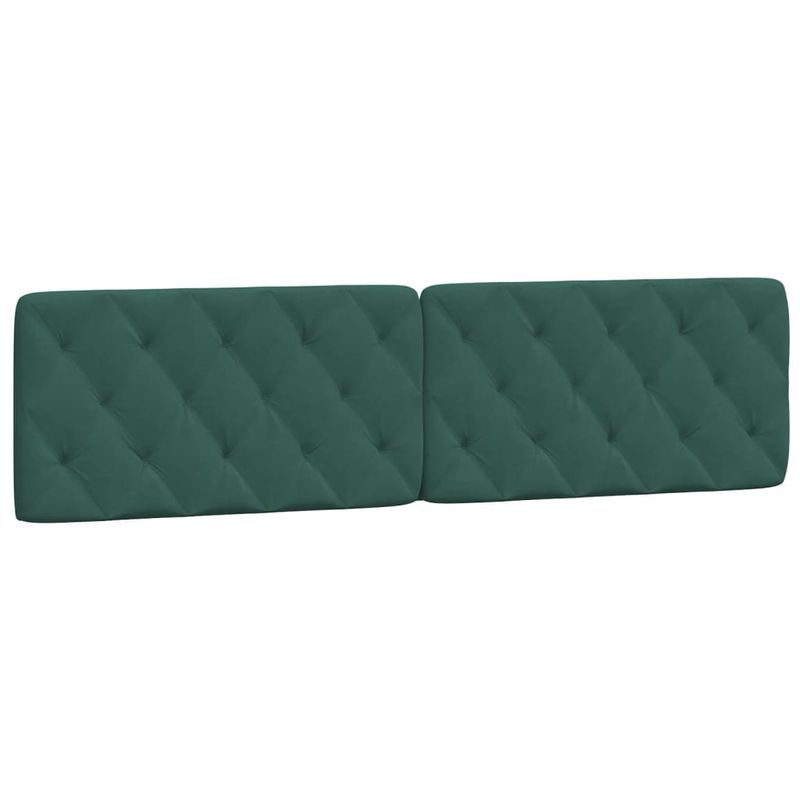 Casa si Gradina - Mobilier - Paturi si accesorii - Paturi - Pat cu saltea, verde inchis, 200x200 cm, catifea - Infinity.ro