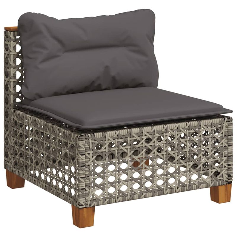 Casa si Gradina - Gradina si terasa - Mobilier exterior - Seturi mobila gradina - Set canapele de gradina, 7 piese, cu perne, gri, poliratan - Infinity.ro