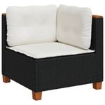 Casa si Gradina - Gradina si terasa - Mobilier exterior - Seturi mobila gradina - Set mobilier de gradina cu perne, 6 piese, negru, poliratan - Infinity.ro