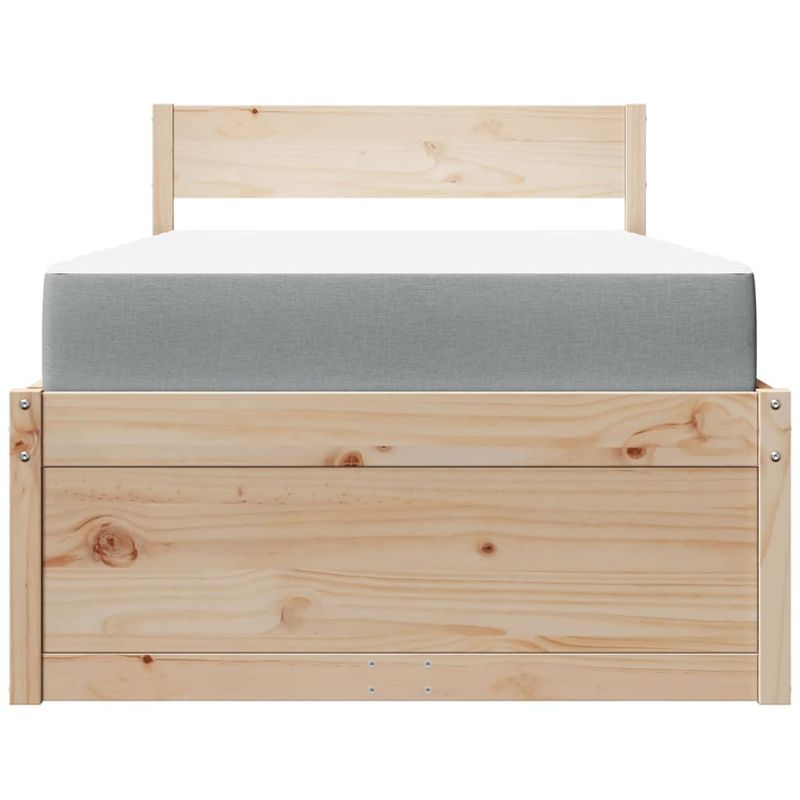 Casa si Gradina - Mobilier - Paturi si accesorii - Paturi - Cadru de pat cu tablie, 100x200 cm, lemn masiv pin - Infinity.ro