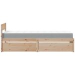 Casa si Gradina - Mobilier - Paturi si accesorii - Paturi - Cadru de pat cu tablie, 100x200 cm, lemn masiv pin - Infinity.ro