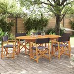 Casa si Gradina - Gradina si terasa - Mobilier exterior - Scaune si sezlonguri gradina - Scaune de gradina pliabile, 6 buc., tesatura gri inchis - Infinity.ro