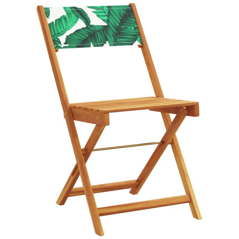 Casa si Gradina - Gradina si terasa - Mobilier exterior - Scaune si sezlonguri gradina - Scaune de gradina pliabile 8 buc., textil verde/lemn masiv - Infinity.ro