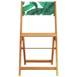 Casa si Gradina - Gradina si terasa - Mobilier exterior - Scaune si sezlonguri gradina - Scaune de gradina pliabile 8 buc., textil verde/lemn masiv - Infinity.ro
