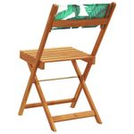 Casa si Gradina - Gradina si terasa - Mobilier exterior - Scaune si sezlonguri gradina - Scaune de gradina pliabile 8 buc., textil verde/lemn masiv - Infinity.ro