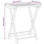 Casa si Gradina - Gradina si terasa - Mobilier exterior - Mese gradina - Masa de gradina pliabila, 50x36x60 cm, lemn masiv de acacia - Infinity.ro