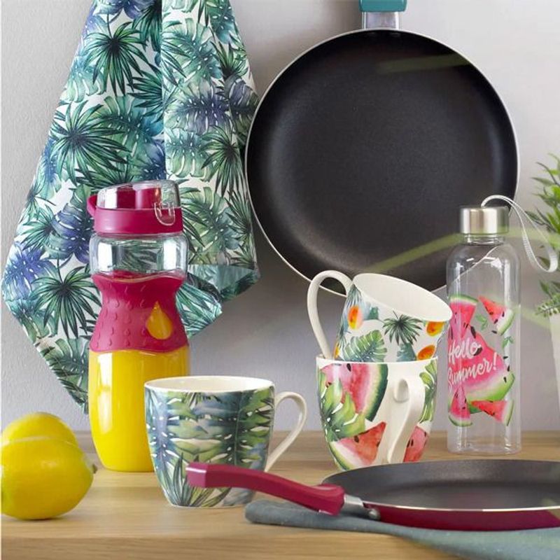 Market/Curatenie si intretinere casa/Produse bucatarie/Prosoape de hartie si servetele - Set prosop bucatarie 40x60 cm, 2 piese, model palmier, AMBITION Tropical - Infinity.ro