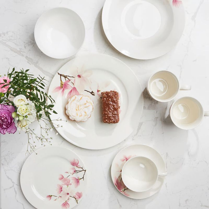 Casa si Gradina - Bucatarie si vesela - Vesela si tacamuri - Farfurii si boluri - Farfurie adanca 23 cm, portelan, AMBITION Magnolia - Infinity.ro