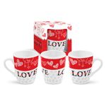 Casa si Gradina/Bucatarie si vesela/Cani si pahare/Cani si cesti - Cana 300ml, Love, alb, Bg-Tech - Infinity.ro