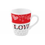 Casa si Gradina/Bucatarie si vesela/Cani si pahare/Cani si cesti - Cana 300ml, Love, alb, Bg-Tech - Infinity.ro