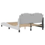 Casa si Gradina - Mobilier - Paturi si accesorii - Paturi - Cadru de pat cu lumini LED, alb, 140x200 cm, piele ecologica - Infinity.ro