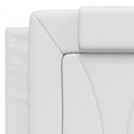 Casa si Gradina - Mobilier - Paturi si accesorii - Paturi - Cadru de pat cu lumini LED, alb, 140x200 cm, piele ecologica - Infinity.ro