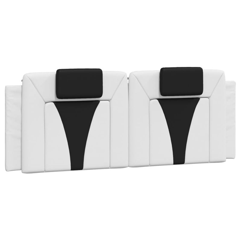 Casa si Gradina - Mobilier - Paturi si accesorii - Paturi - Cadru de pat lumini LED, alb/negru, 140x190 cm, piele ecologica - Infinity.ro