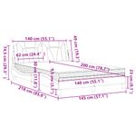 Casa si Gradina - Mobilier - Paturi si accesorii - Paturi - Pat cu saltea, alb si negru, 140x200 cm, piele ecologica - Infinity.ro