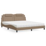 Casa si Gradina - Mobilier - Paturi si accesorii - Paturi - Pat cu saltea, cappuccino, 180x200cm piele ecologica - Infinity.ro