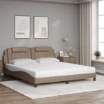 Casa si Gradina - Mobilier - Paturi si accesorii - Paturi - Pat cu saltea, cappuccino, 180x200cm piele ecologica - Infinity.ro