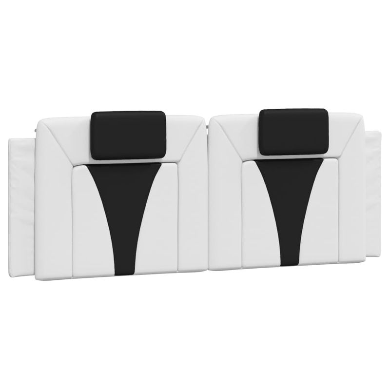 Casa si Gradina - Mobilier - Paturi si accesorii - Paturi - Cadru de pat cu LED, alb si negru, 140x200 cm, piele ecologica - Infinity.ro