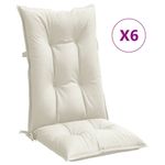 Casa si Gradina - Textile si covoare - Perne si pilote - Perne decorative - Perne scaun spatar inalt, 6 buc. melanj crem 120x50x7 cm textil - Infinity.ro