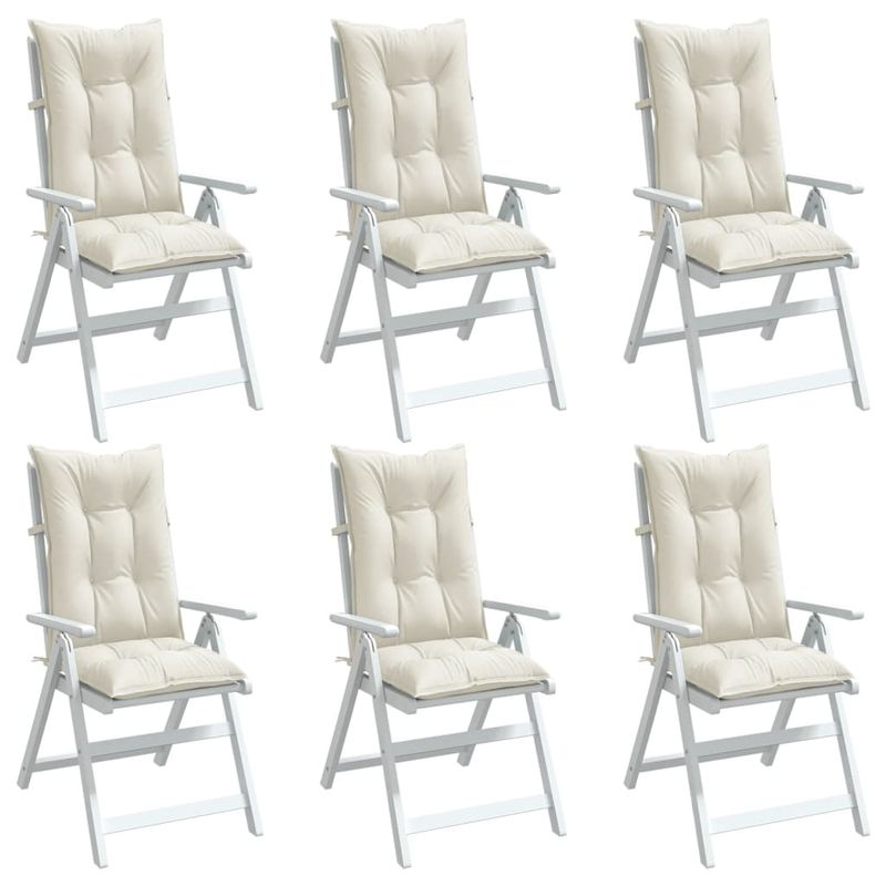 Casa si Gradina - Textile si covoare - Perne si pilote - Perne decorative - Perne scaun spatar inalt, 6 buc. melanj crem 120x50x7 cm textil - Infinity.ro