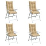 Casa si Gradina - Textile si covoare - Perne si pilote - Perne decorative - Perne scaun cu spatar inalt 4 buc. melanj bej 120x50x7cm textil - Infinity.ro